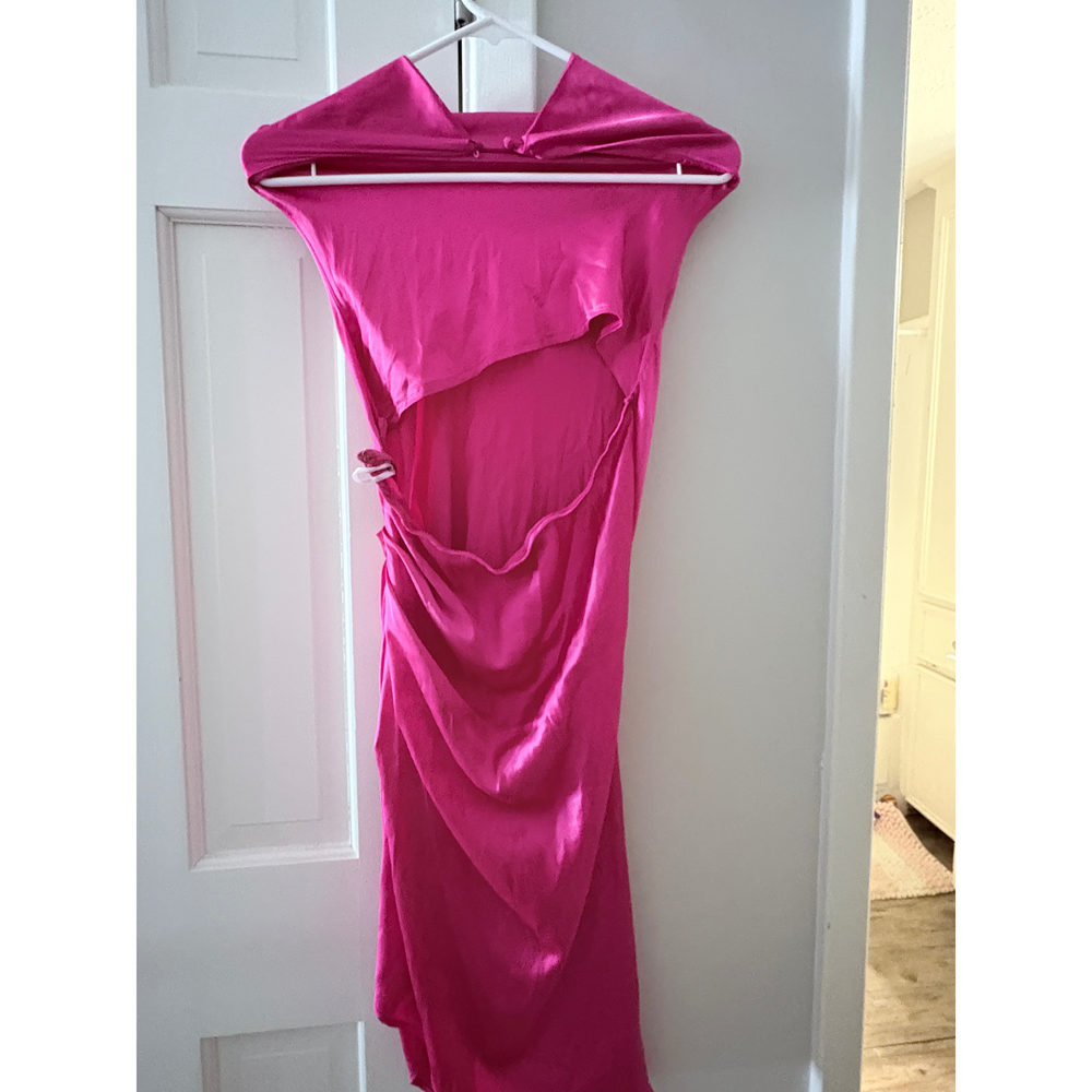 No label Bright Pink Midi Dress - Picture 2 of 3